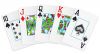 Copag 1546 Elite Plastic Playing Cards: Narrow, Super Index, Red/Black